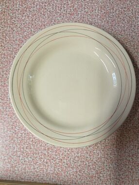 Vintage Oxford Brazil 7860-2 Lunch Plate 9" Mid Century Modern Abstract Lines